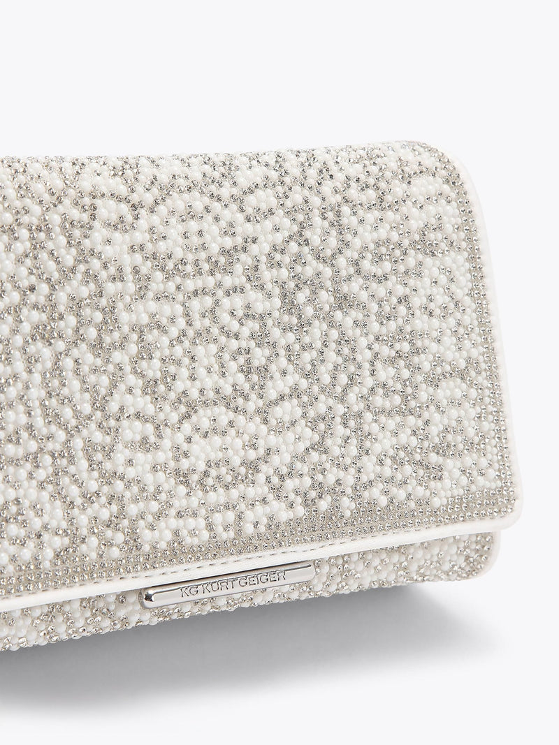 KG Kurt Geiger White Abra Gem Bag small crossbody bag (British brand)