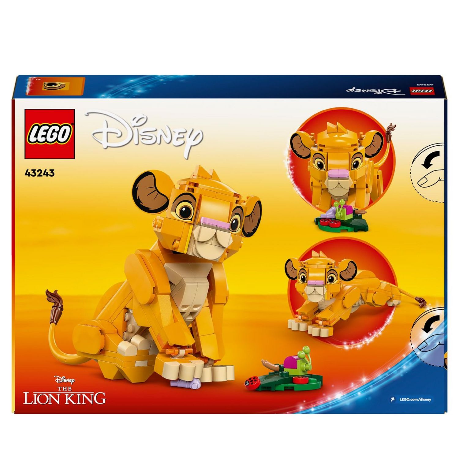 LEGO Disney Simba Lion King Cub building toy 11cm, imported from the UK