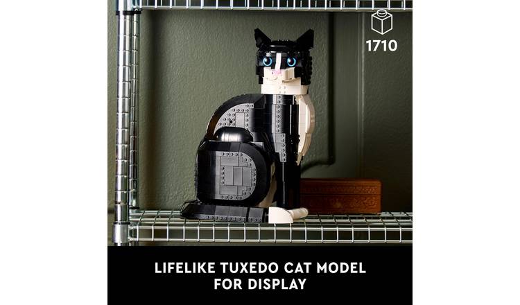 LEGO Ideas Tuxedo Cat Model Kit for Adults to Build 21349