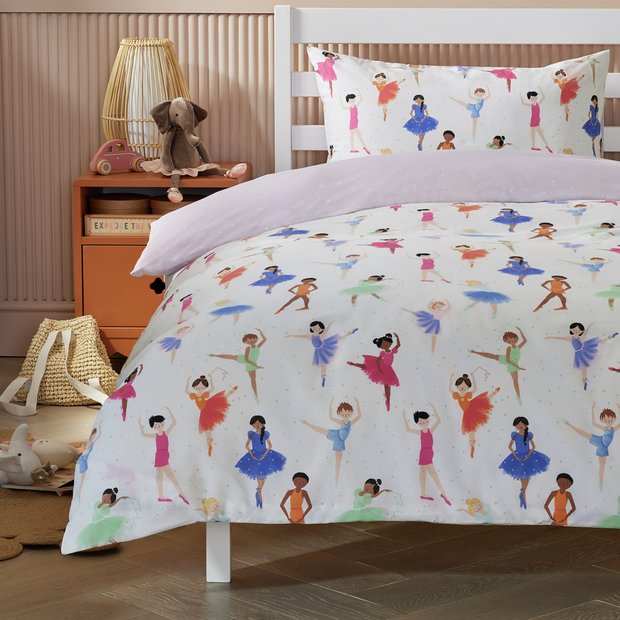 Argos Home kids bedding set Dancers pattern single, imported from the UK