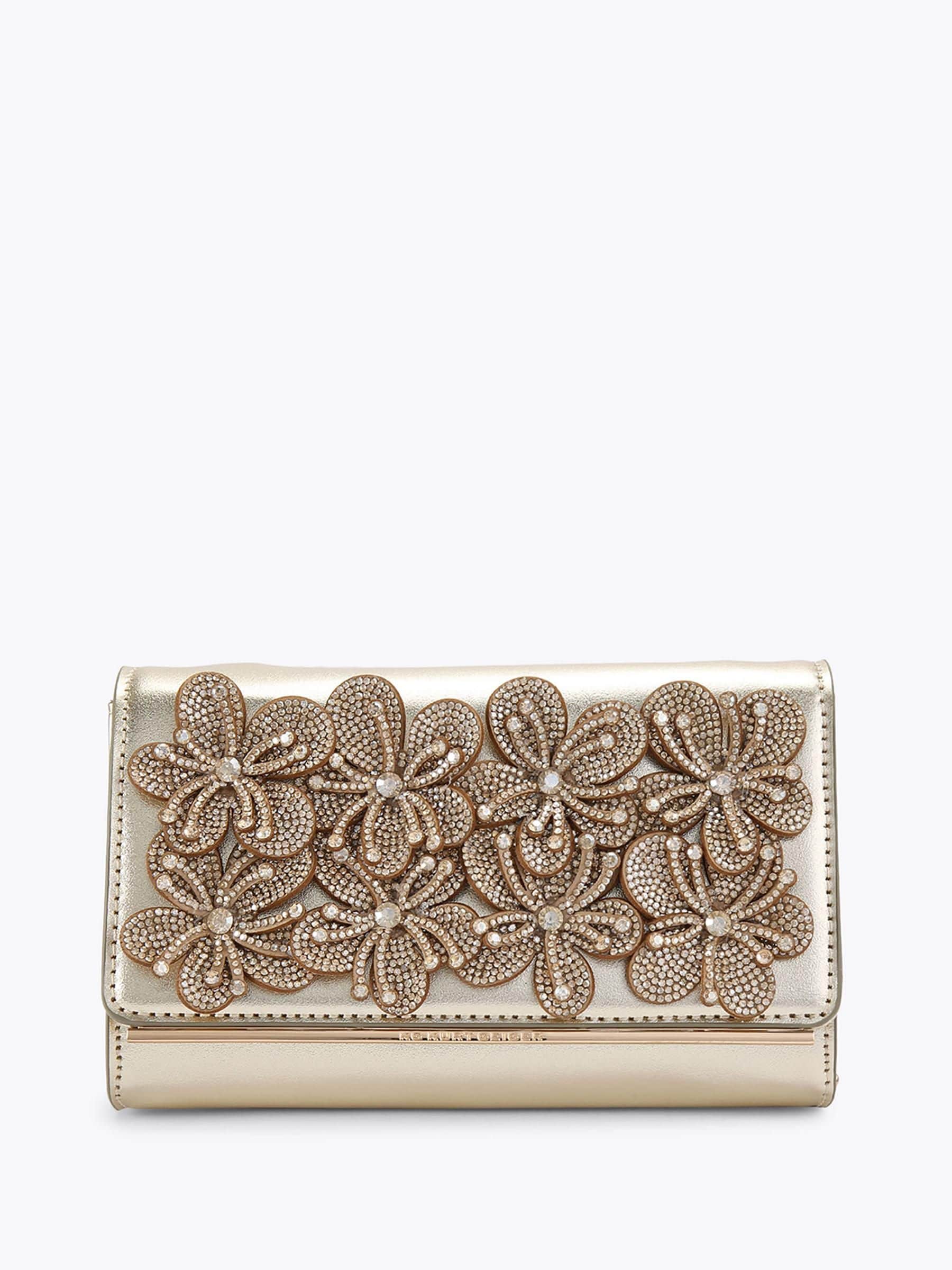 Kurt Geiger Saskia Bag Silver Clutch Bag