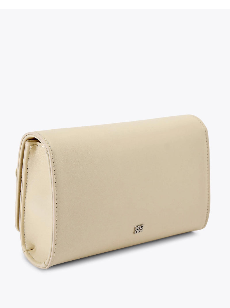 KG Kurt Geiger Silver Saskia clutch bag, imported from the UK