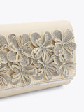 KG Kurt Geiger Silver Saskia clutch bag, imported from the UK