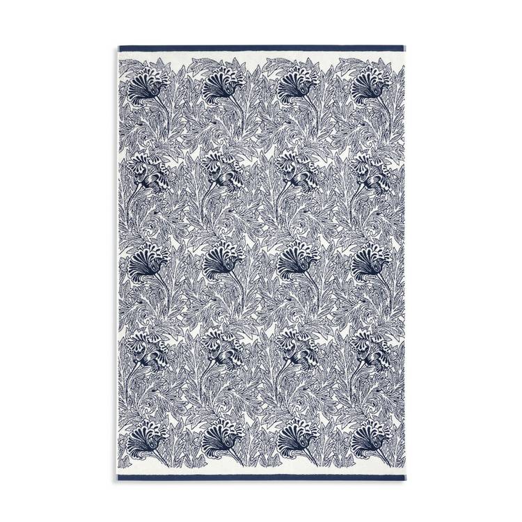 Habitat x Morris & Co. Tulip Toile bath sheet navy, UK version