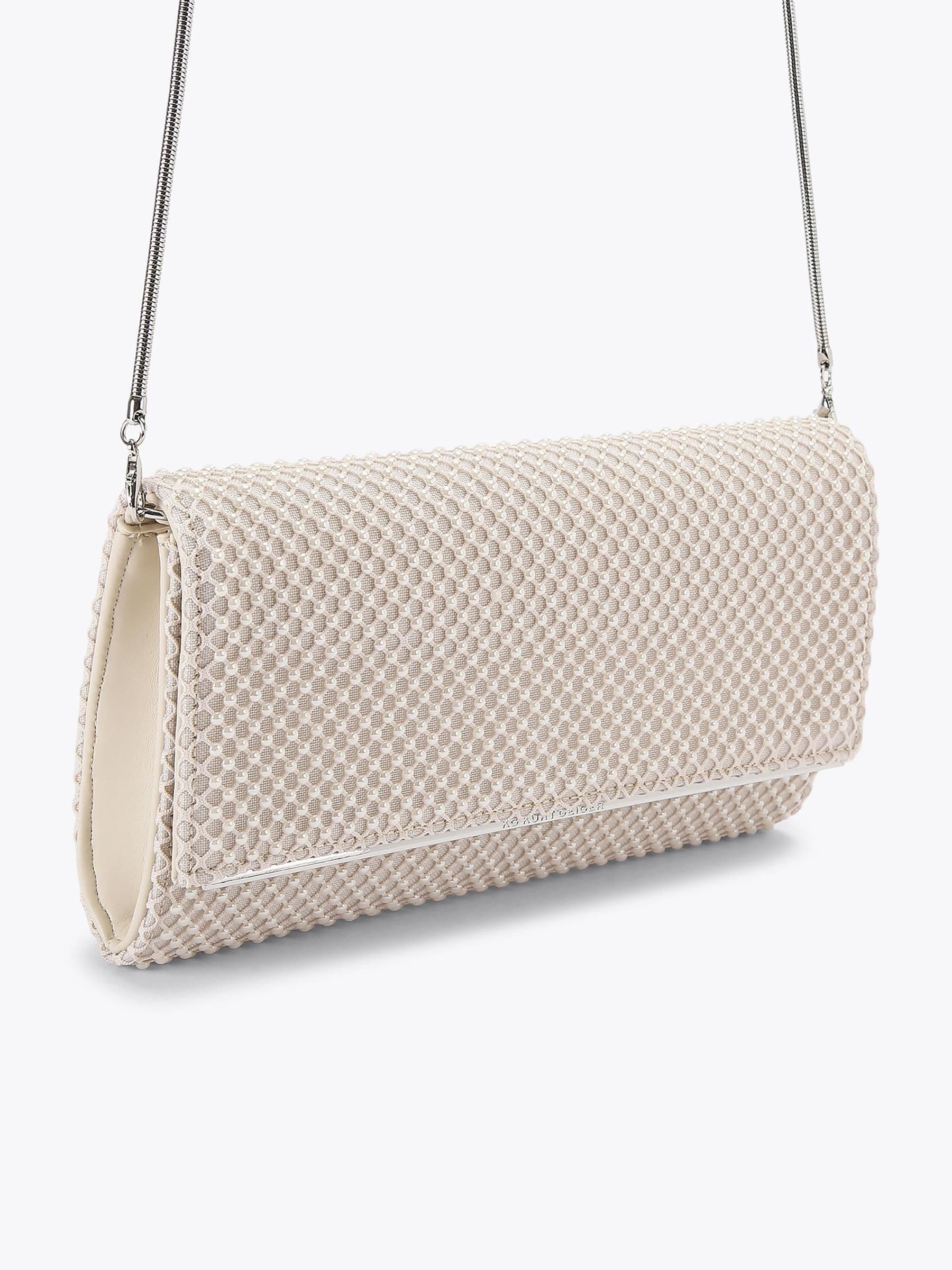 Kurt Geiger Tilly Pearl clutch bag in white - British product
