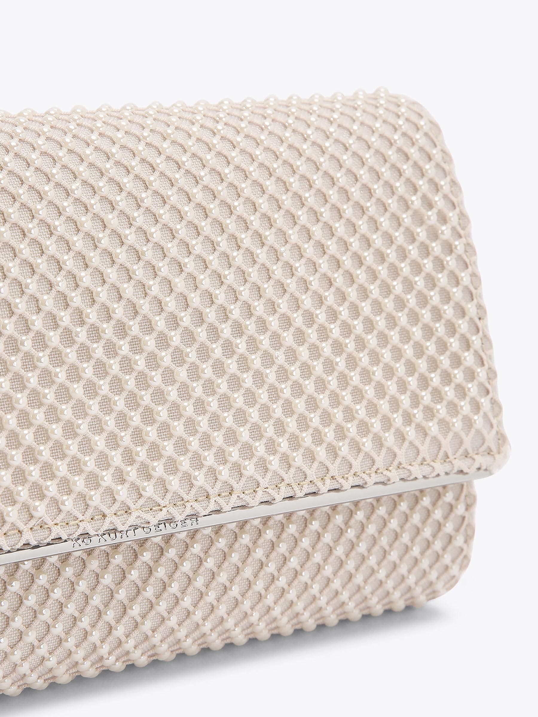 Kurt Geiger Tilly Pearl clutch bag in white - British product