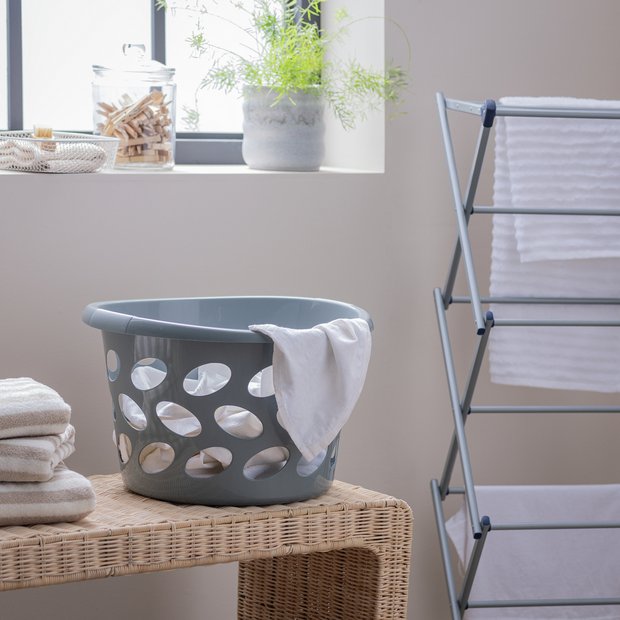 Home Essentials grey laundry basket 30 litre - British product