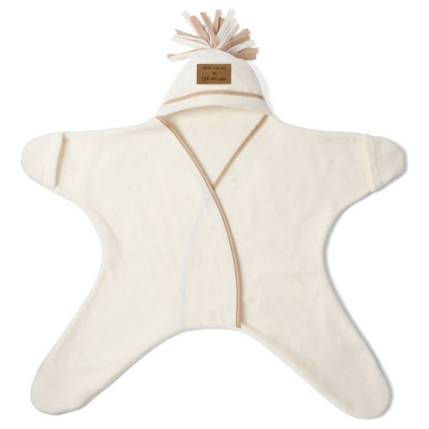 Clair De Lune fleece wrap blanket cream - British product