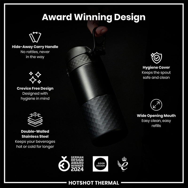 Ion8 black travel mug 360ml - British product