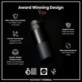 Ion8 black travel mug 360ml - British product
