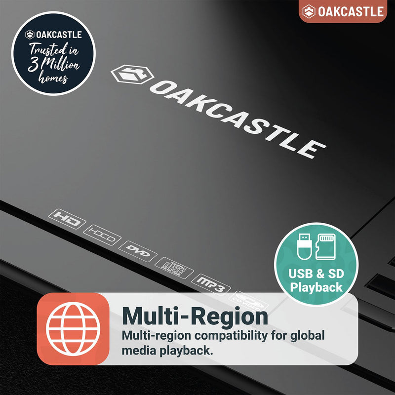 Oakcastle DVD120 portable DVD player 10.5 inch, imported from the UK