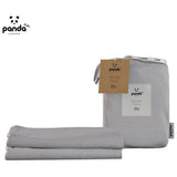 Panda bamboo fitted sheet grey cot - British product