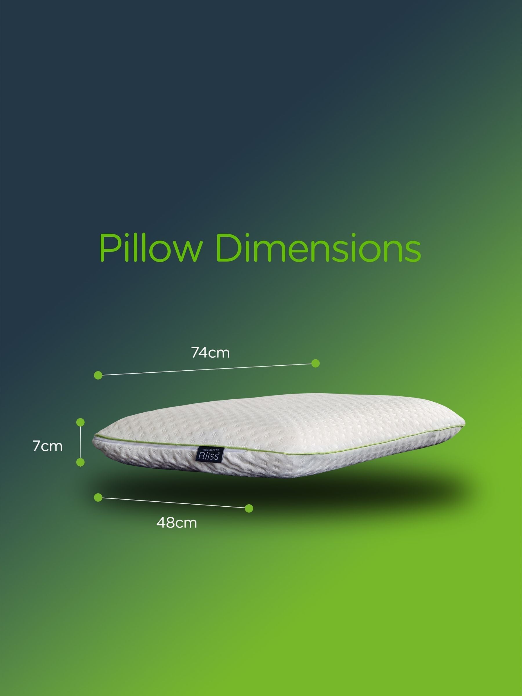 Snuggledown Medium Back Sleeper Memory Foam Pillow with White Cover (British brand)