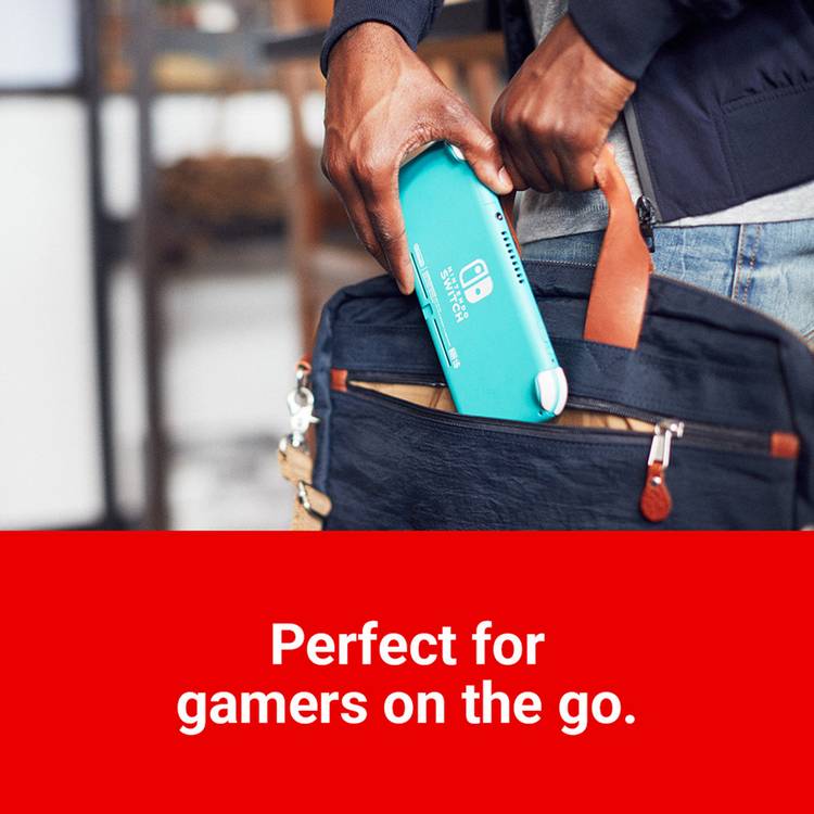 Nintendo Switch Lite turquoise handheld console (British brand)
