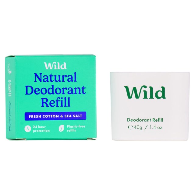 Wild Fresh Cotton & Sea Salt Deo Refill   40g GOODS M&S   