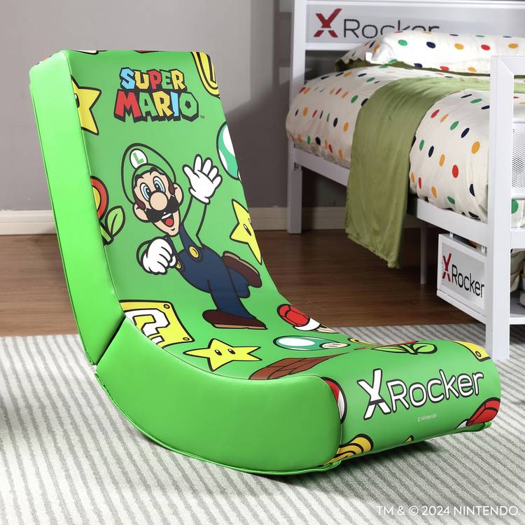 X Rocker Luigi junior gaming chair with folding frame - British product