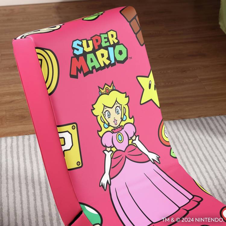 X Rocker Peach junior gaming chair with Mario artwork, UK version
