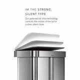 Simplehuman 58L dual compartment recycling pedal bin, UK version