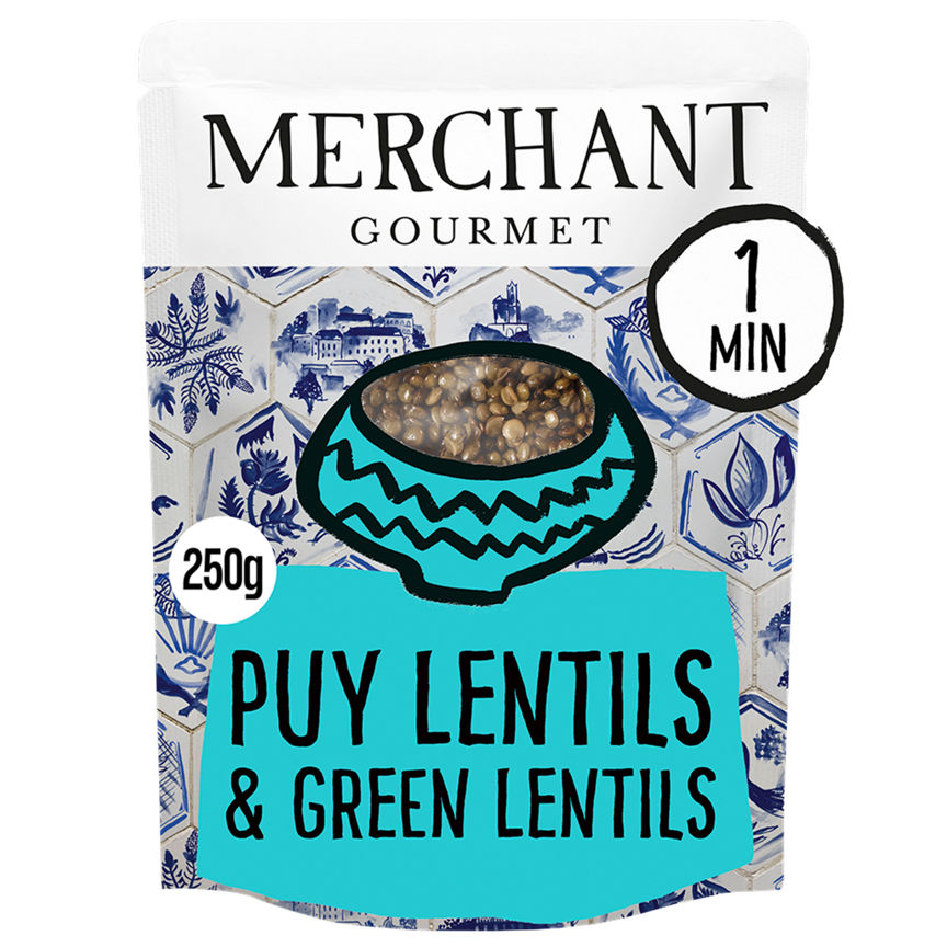 Merchant Gourmet Puy Lentils & French Green Lentils Cooked 250g GOODS ASDA   