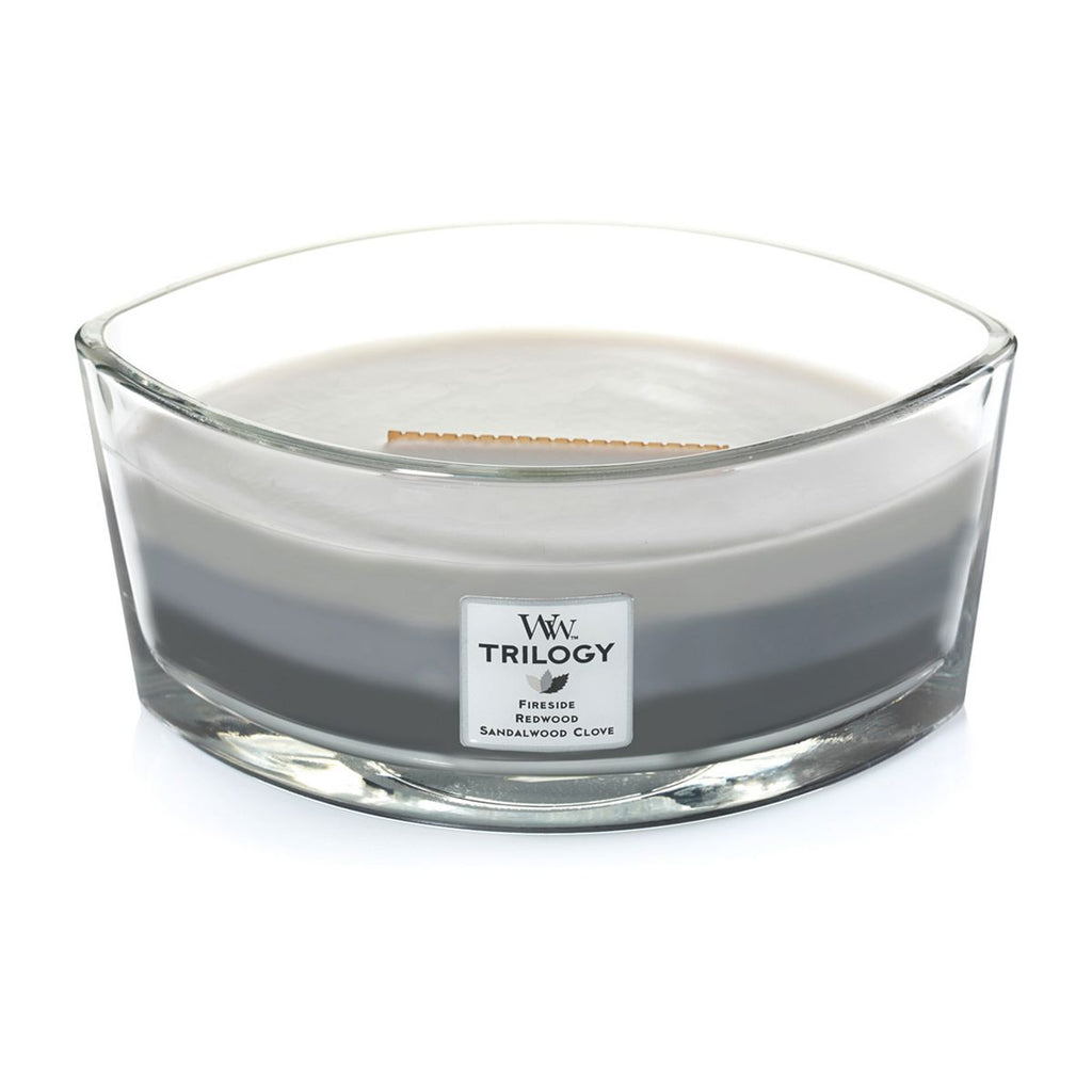 Woodwick Ellipse Candle Trilogy Warm Woods 453g