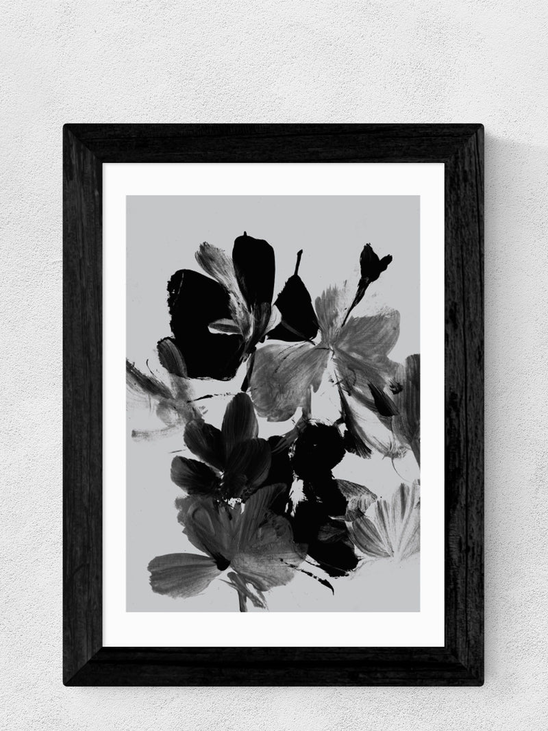 East End Prints black mono botanical print Dan Hobday, UK version