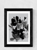 East End Prints black mono botanical print Dan Hobday, UK version