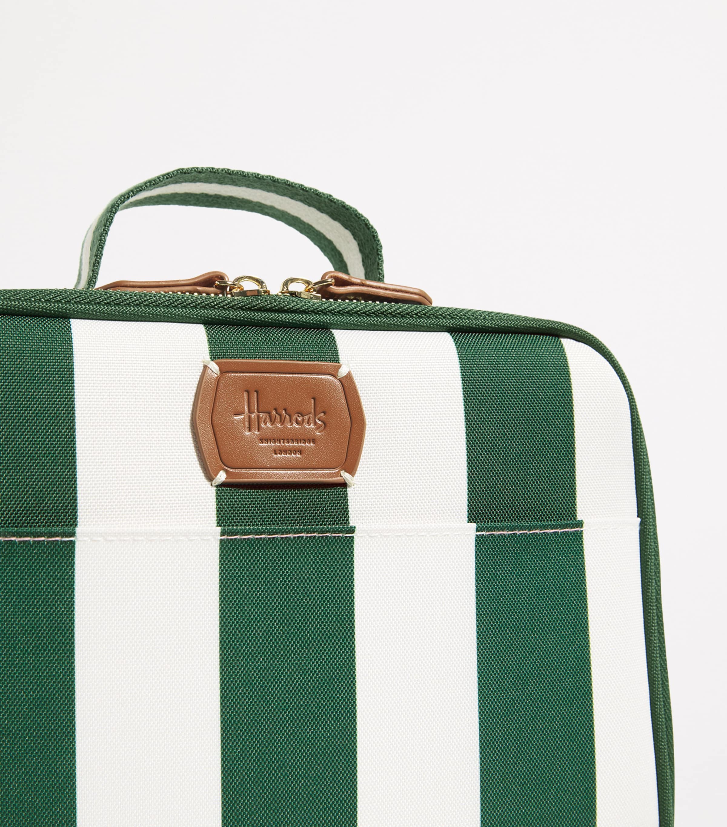 Insulated Striped Sandwich Box with Front Pocket and Handle, 23cm x 28cm x 9cm