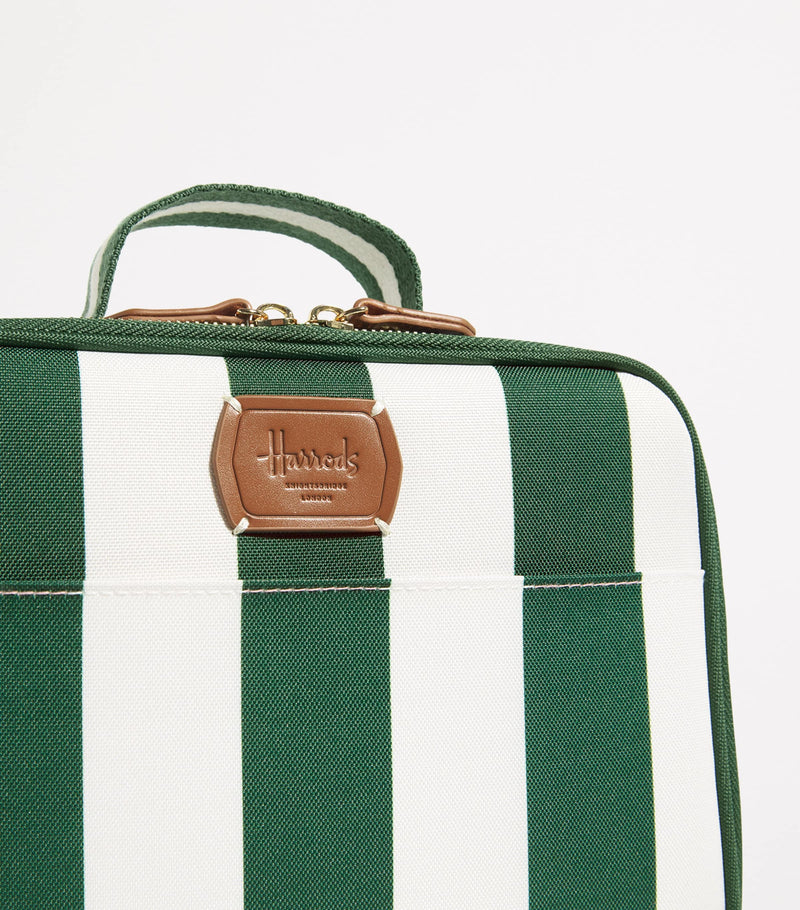 Insulated Striped Sandwich Box with Front Pocket and Handle, 23cm x 28cm x 9cm