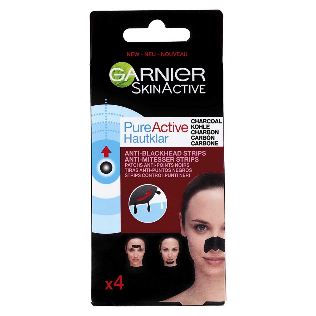 Garnier Pure Active Anti-Blackhead Charcoal Nose Strips Pack of 4 GOODS Boots   