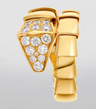 Bvlgari Serpenti Scaglie ring yellow gold and diamond - British product