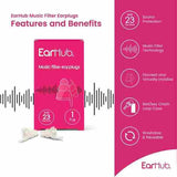 EarHub Music Filter Earplugs 1 Pair First Aid Boots   