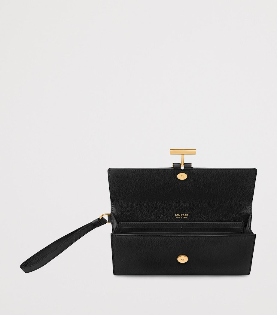 TOM FORD Tara Handgelenktasche aus glattem Kalbsleder - Britisches Produkt