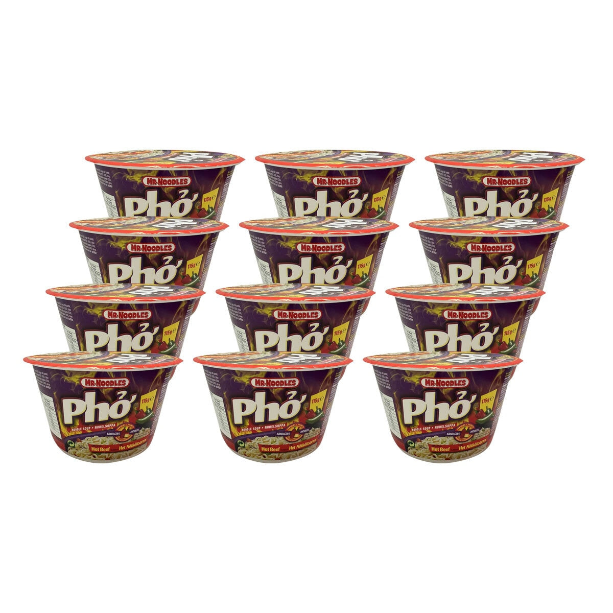 Mr Noodles Pho Hot Beef Noodle Soup, 12 x 115g - McGrocer