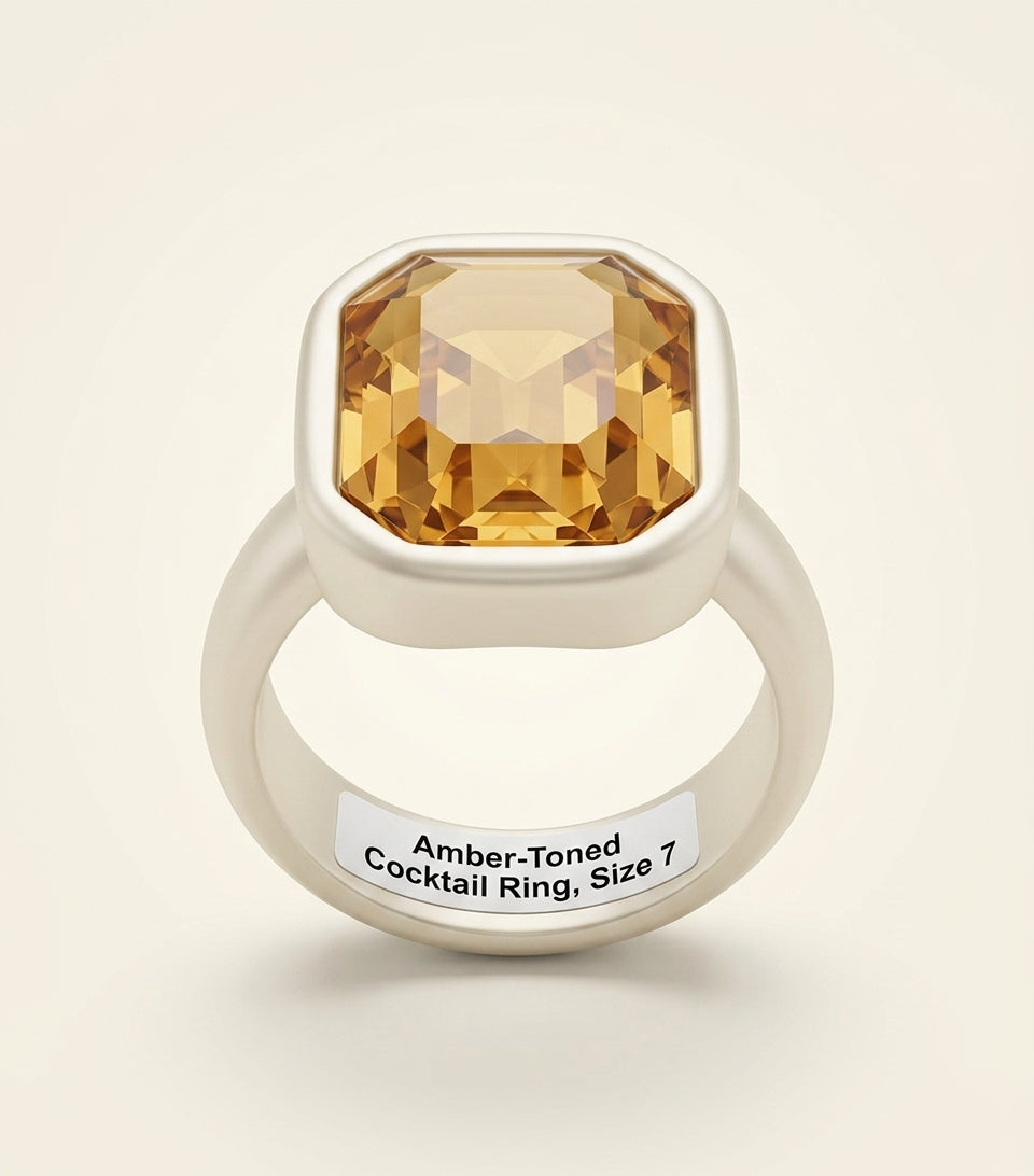 Givenchy crystal embellished sculptural ring (British brand)