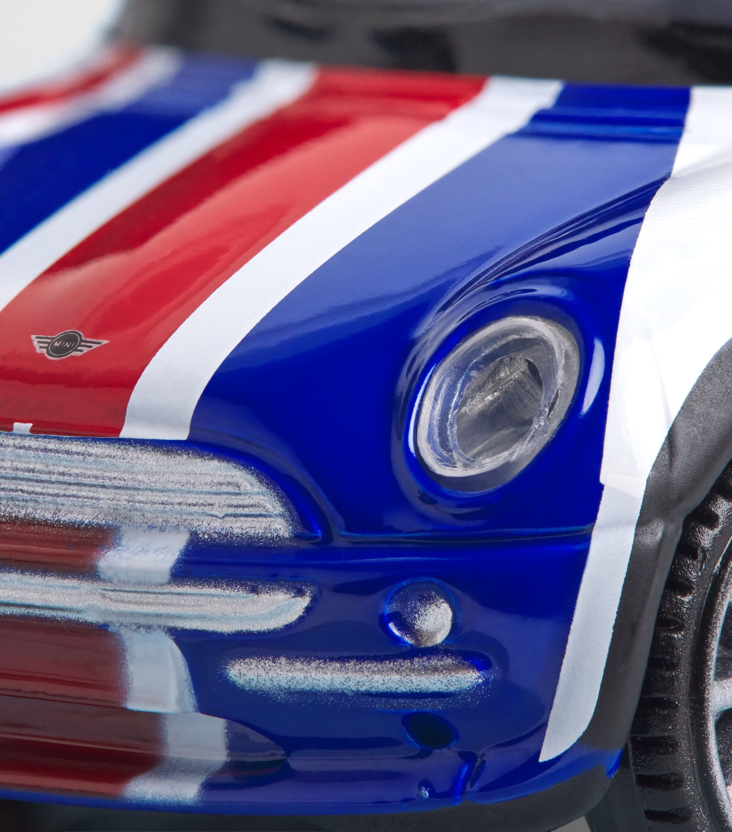 Harrods Union Jack Mini Cooper model car, UK version