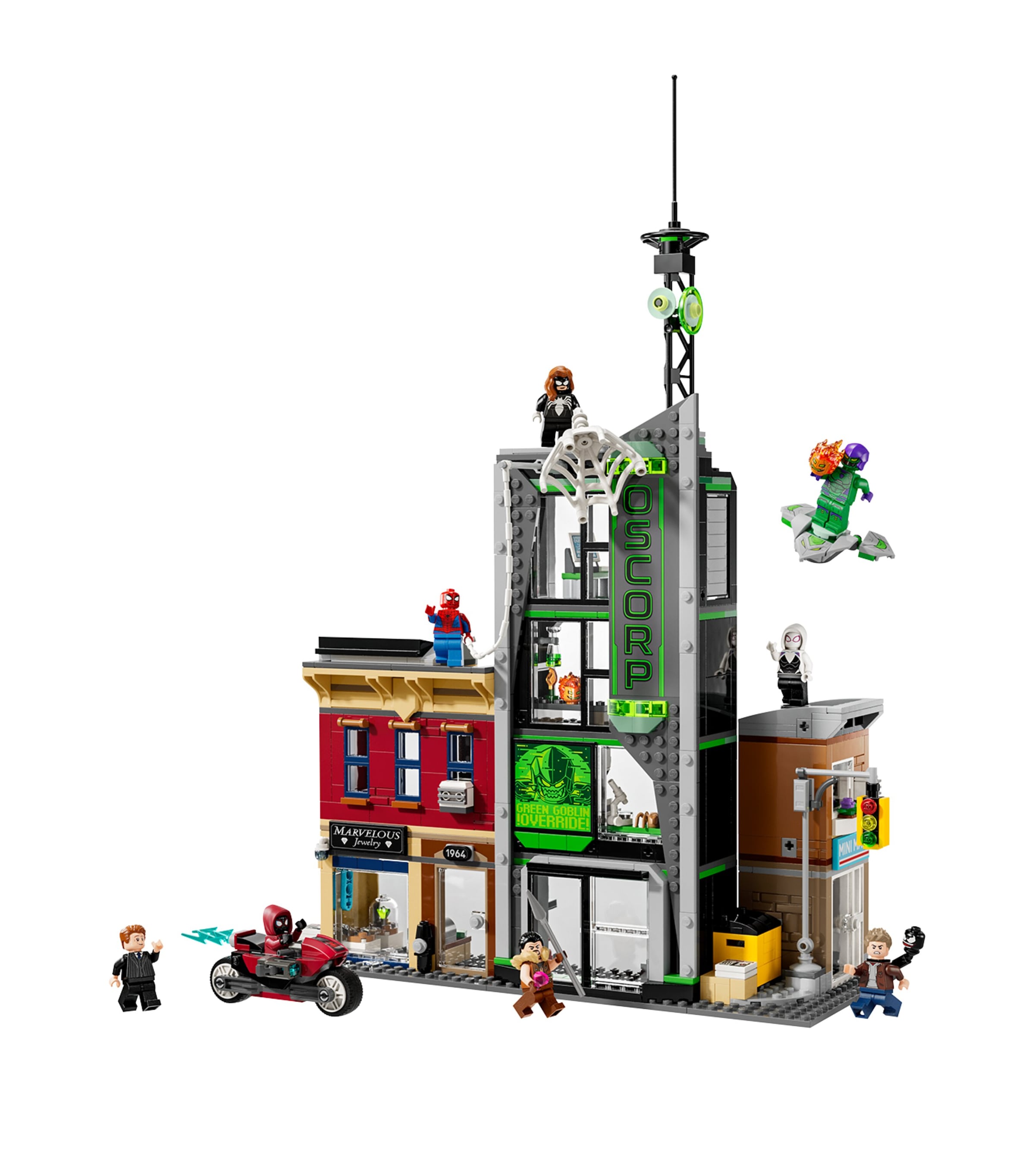 Lego Marvel Spider-Man vs. Oscorp Bauset, UK-Version