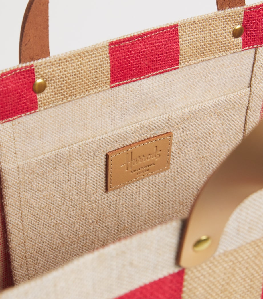 Harrods large canvas stripe shopper bag - British product