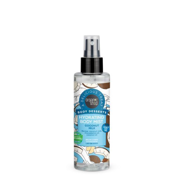 Organic Shop hydrating body mist coconut milk 200ml, imported from the UK