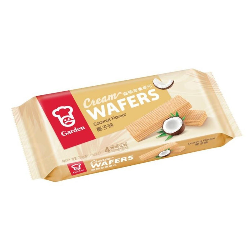 Garden cream wafers coconut flavour, imported from the UK