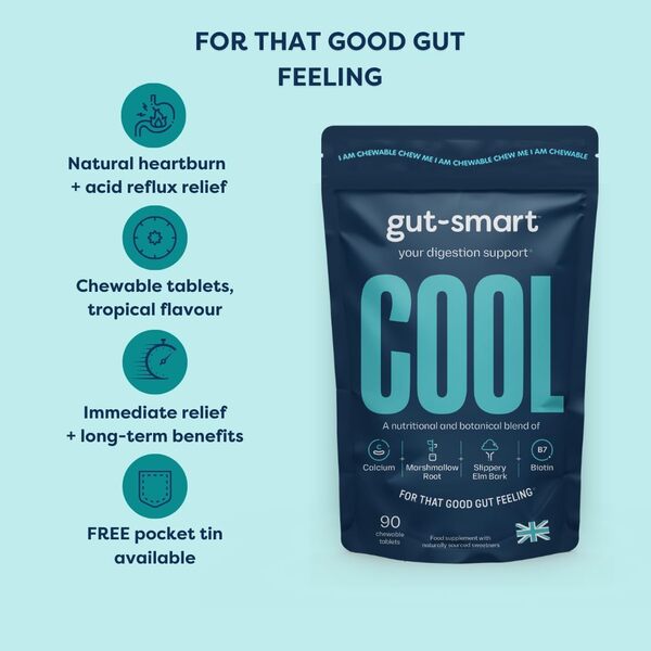 gut-smart COOL 20s - Natural Heartburn & Acid Reflux Relief GOODS Superdrug   