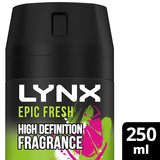 Lynx Deodorant Bodyspray Aerosol Epic Fresh 150ml GOODS Superdrug 250ML  