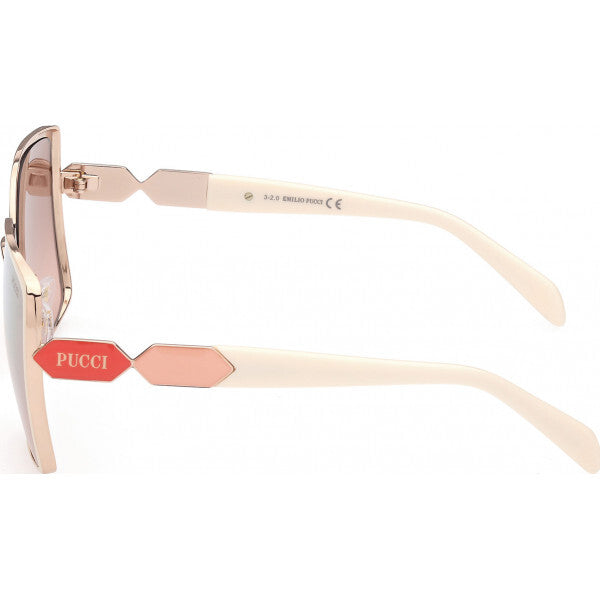 Pucci brune metall solbriller EP0169, UK versjon
