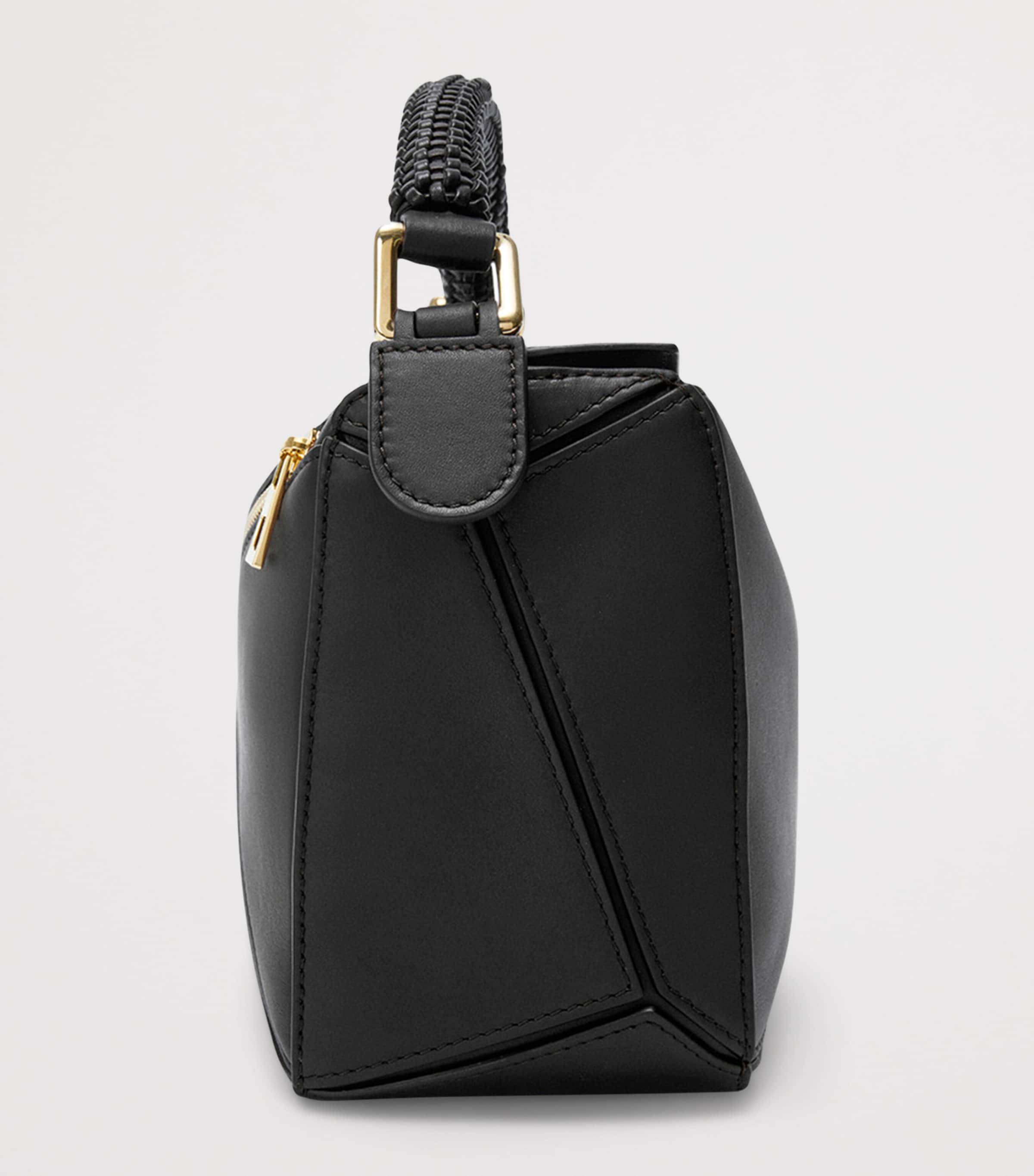 LOEWE small leather woven top-handle bag, UK version