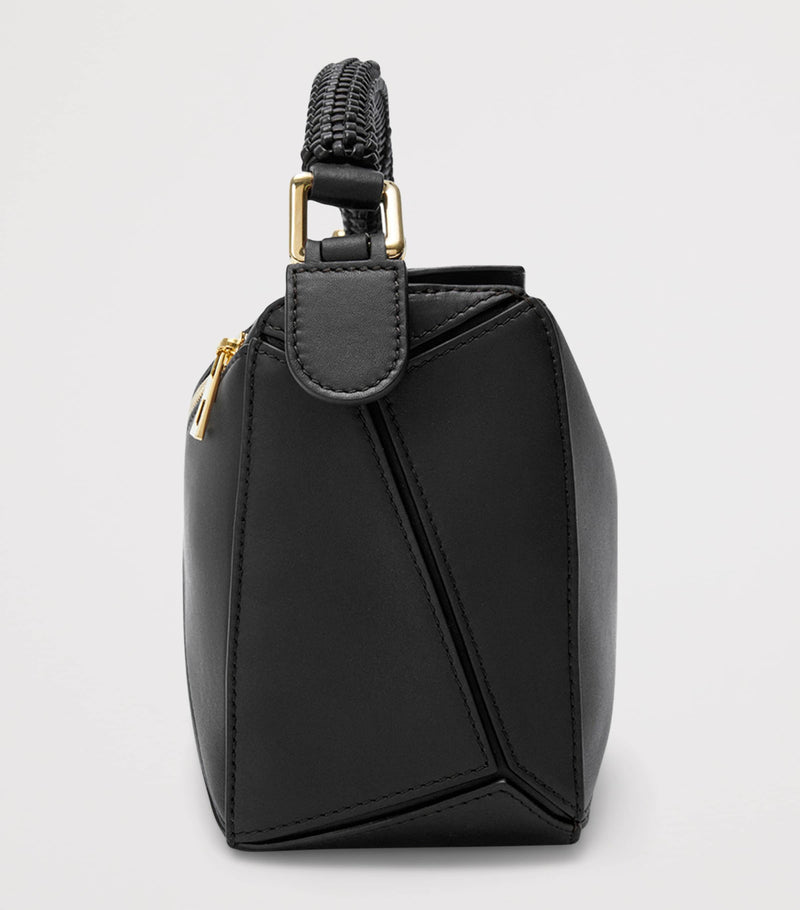 LOEWE small leather woven top-handle bag, UK version