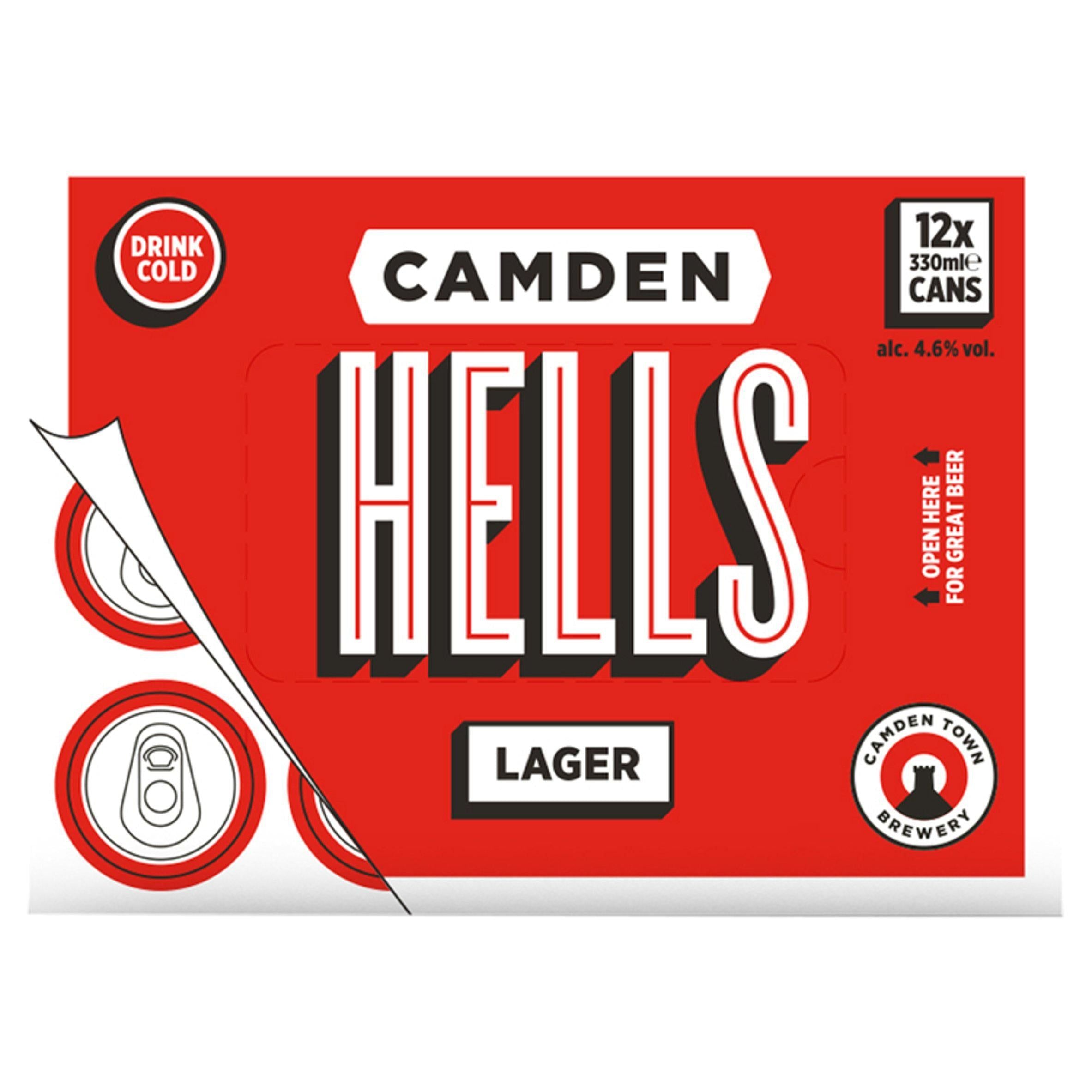 Camden Hells Lager 12x330ml GOODS Sainsburys   