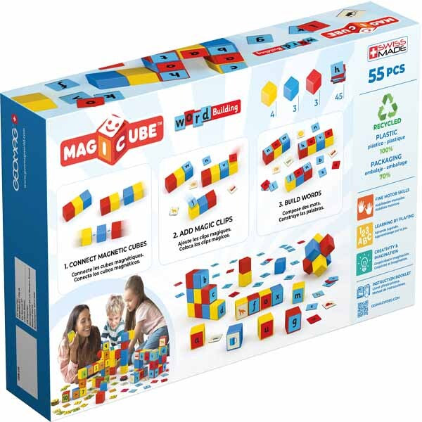Geomag Magicube Word Builder 55 pieces, imported from the UK