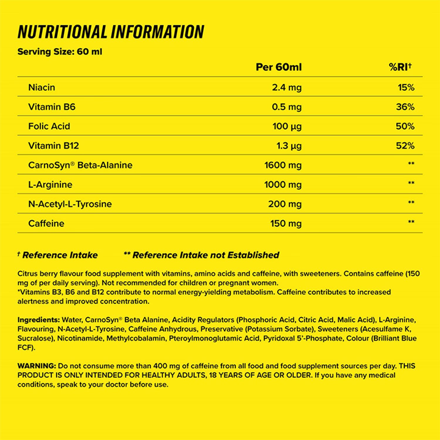 C4 Pre-Workout Shots Citrus Berry 12 x 60ml