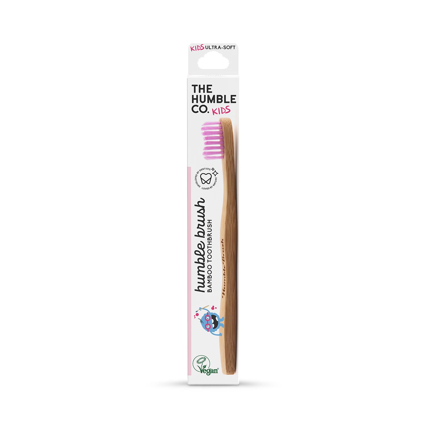 Humble Bamboo Kids Ultra Soft Bristle Toothbrush Blue Purple White or Yellow