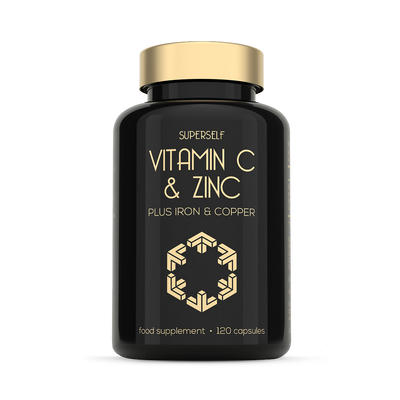Holland & Barrett SuperSelf Vitamin C 1000mg with Zinc, Iron, Copper Immune Support Supplement 120 Capsules- Buy online at McGrocer