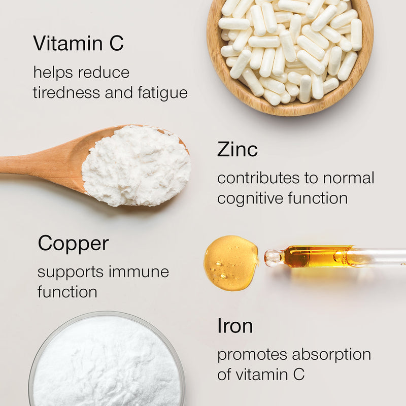 SuperSelf Vitamin C 1000mg with zinc iron copper 120 capsules (British brand)